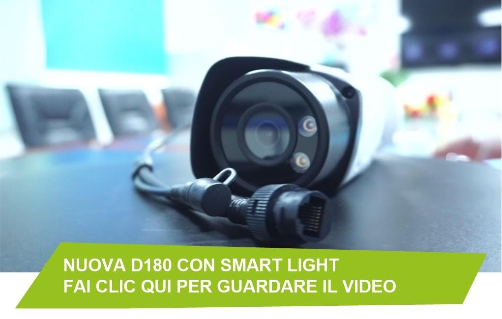Nuova telecamera ip Data Lab D180 4K con visione notturna IR, a luce bianca o combinata Smart Light